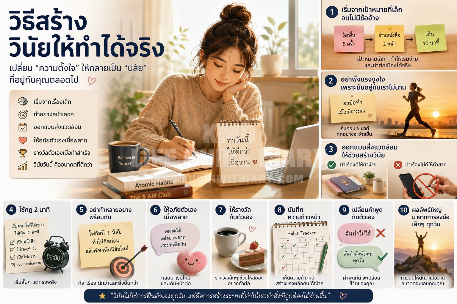 วิธีสร้างวินัยให้ทำได้จริง