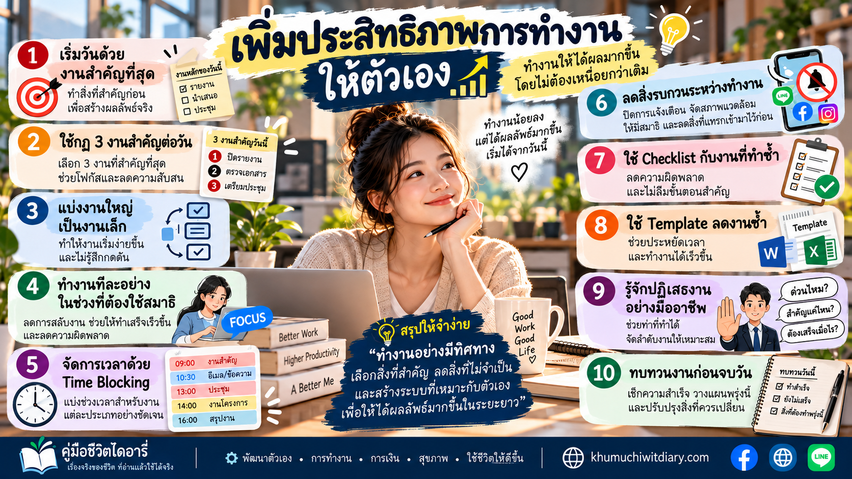 วิธีเพิ่มประสิทธิภาพการทำงานให้ตัวเอง